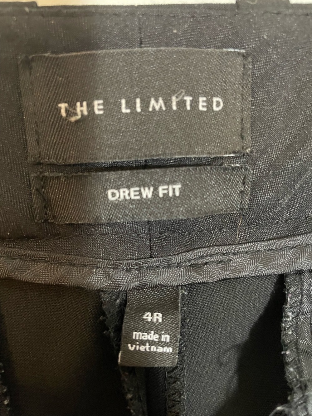 The Limited Drew Fit Black Pants Dress Slacks Office Wear Size 4R Y2K - Picture 2 of 10